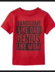 Baby And Toddler Boys Handsome Like Dad Graphic Tee