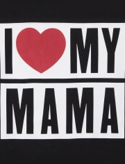 Camiseta con estampado de corazón My Mama para bebés y niños pequeños