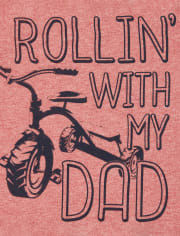 Camiseta con gráfico de bicicleta Dad para bebés y niños pequeños