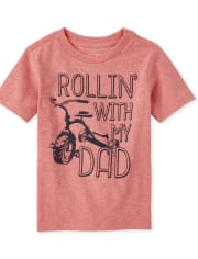 Camiseta con gráfico de bicicleta Dad para bebés y niños pequeños