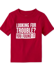 Baby And Toddler Boys Trouble Graphic Tee