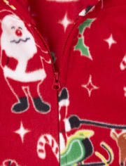 Unisex Adult Matching Family Dear Santa Fleece One Piece Pajamas