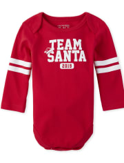 Body unisex con estampado de Papá Noel del equipo familiar a juego para bebé