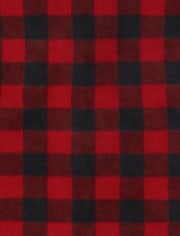 Camisón de forro polar a cuadros de búfalo familiar a juego para mujer