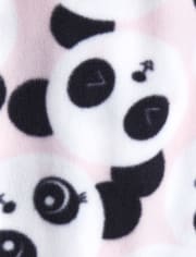 Girls Panda Fleece Pajama Pants