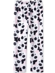 Girls Panda Fleece Pajama Pants