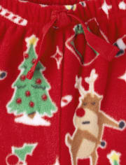 Unisex Kids Matching Family Dear Santa Fleece Pajamas