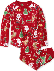 Unisex Kids Matching Family Dear Santa Fleece Pajamas