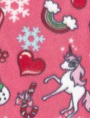 Toddler Girls Unicorn Matching Fleece Pajama Pants