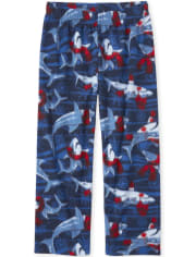 Boys Winter Shark Fleece Pajama Pants