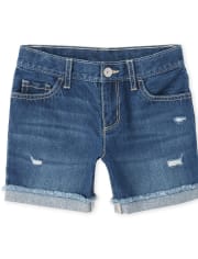 Girls Denim Boyfriend Shorts