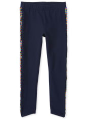 Girls Flip Sequin Side Stripe Leggings