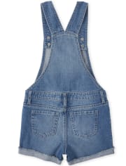 Shorts vaqueros con puños enrollados para niñas