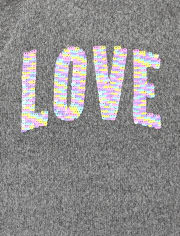 Girls Flip Sequin Love Sweater Dress