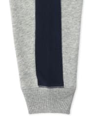 Pantalones jogger de vellón con rayas laterales activas para niños