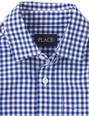 Camisa con botones a juego de popelina de cuadros vichy Dad And Me para niños