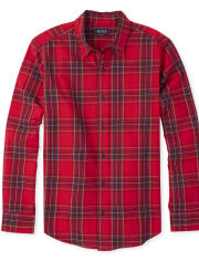 Camisa con botones a juego de popelina a cuadros Dad And Me para hombre