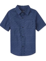 Camisa con botones a juego de popelina Diamond para niños