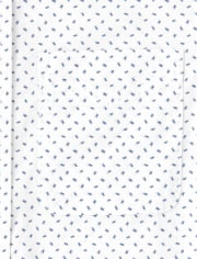 Chemise boutonnée en popeline imprimée pour garçon