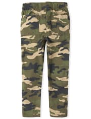 Boys Camo Stretch Matching Pull On Jogger Pants
