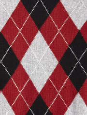 Boys Argyle Matching V-Neck Sweater