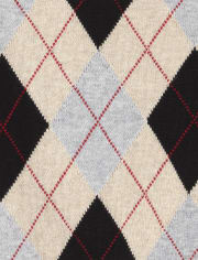 Boys Argyle Matching V-Neck Sweater