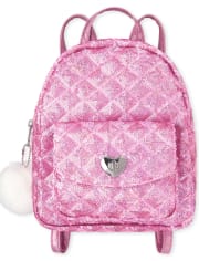 Girls Sequin Quilted Mini Backpack