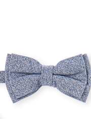 Ensemble noeud papillon et bretelles assortis en chambray pour garçon