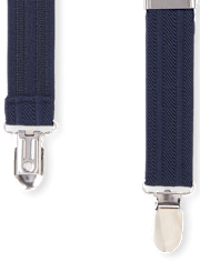 Toddler Boys Chambray Matching Bow Tie And Suspenders Set