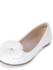 Girls Iridescent Flower Ballet Flats