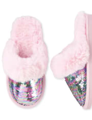 girls sequin slippers