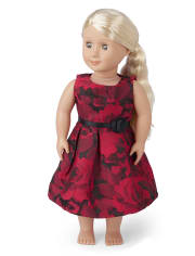Doll Mommy And Me Floral Jacquard Matching Pleated Dress