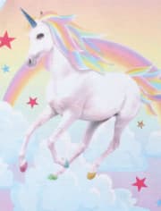 Pyjama licorne arc-en-ciel pour fille