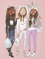 Top con purpurina para niñas