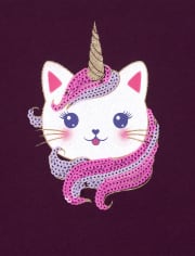 Top con abertura de lentejuelas para niñas