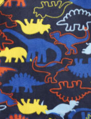 Pijamas de una pieza de forro polar Dino para bebés y niños pequeños