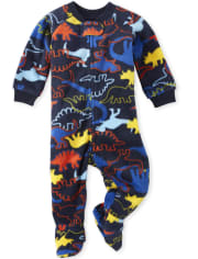 Baby And Toddler Boys Dino Fleece One Piece Pajamas