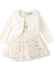 Baby Girls Foil Daddy's Princess Outfit Set