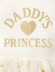 Baby Girls Foil Daddy's Princess Outfit Set