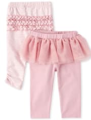 Baby Girls Striped Tutu Pants 2-Pack