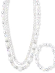 Ensemble de bijoux 3 pièces en perles pour filles