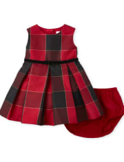 buffalo plaid baby dress