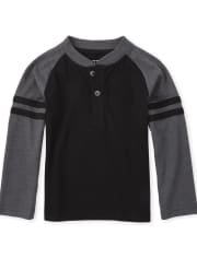 Haut Henley à manches rayées pour bébés et tout-petits garçons
