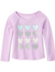 Top térmico con purpurina para bebés y niñas pequeñas