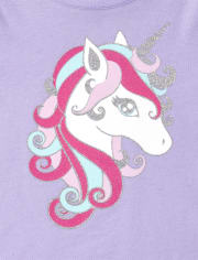 Top asimétrico con purpurina para bebés y niñas pequeñas