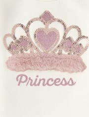 Baby And Toddler Girls Embellished French Terry Peplum Sweatshirt