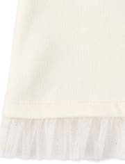 Baby And Toddler Girls Embellished French Terry Peplum Sweatshirt