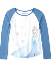 T-shirt graphique Elsa à paillettes Disney La Reine des Neiges 2 pour filles