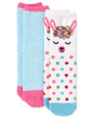 Paquete de 2 calcetines acogedores Llama para niñas