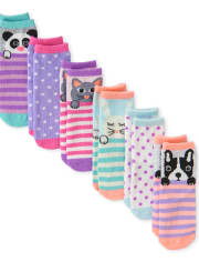 Baby And Toddler Girls Animal Midi Socks 6-Pack